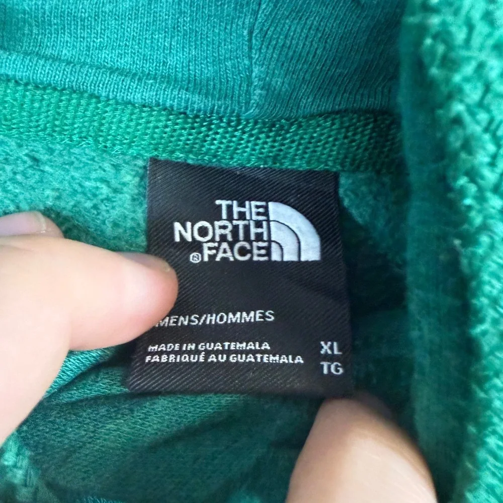 The North Face Mens XL Green Graphic Logo Pullover Hoodie Hooded Sweatshirt